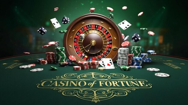 Baccarat table with cards laid out and dealer in professional attire