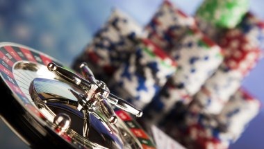 Live blackjack tournament table with dealer and multiple players